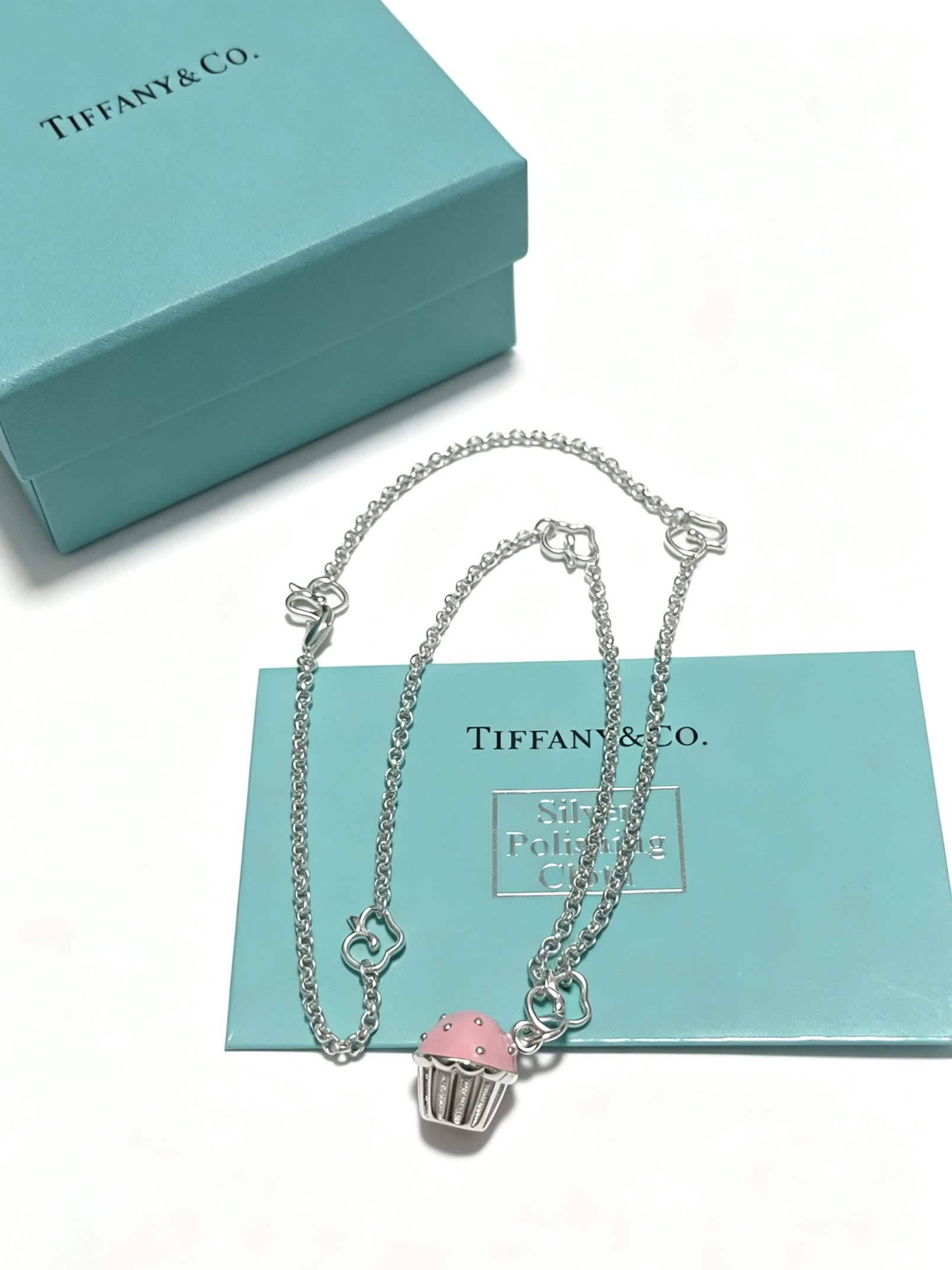 Tiffany & Co. Silver Cupcake Pendant Necklace